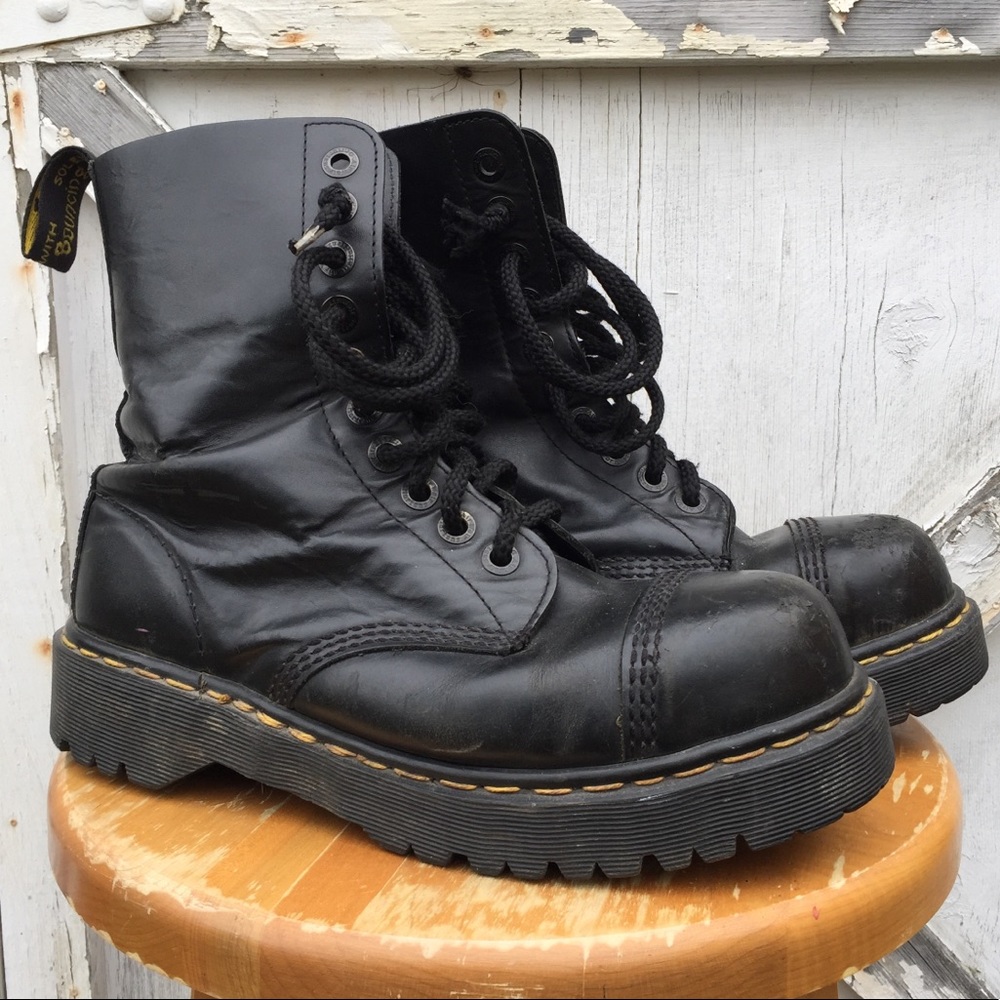 vintage 90s black steel toe Dr. Martens DOCS